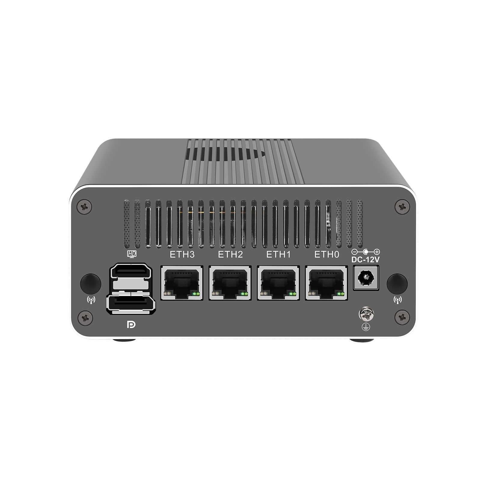 Micro Firewall Appliance, Mini PC, PFSense, Mikrotik, OPNsense, VPN, Router PC, AMD Ryzen 5 5500U, RJ11, 4 x Intel 2.5GbE I226-V LAN, Type-C, TF, HDMI, DP, 16G RAM, 256G SSD