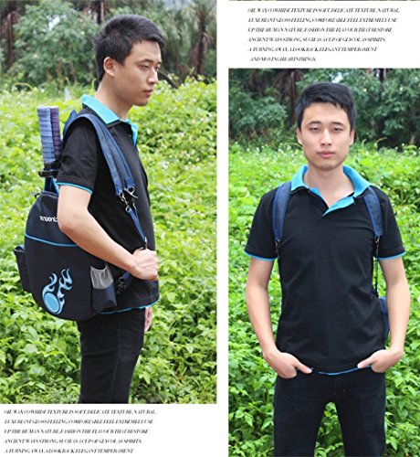Klau Nylon Tennis Badminton Racquet Backpack Tennis Racket Equipment Bag Outdoor Sports Bag Dark Blue For Children Teenagers Tennis Beginners #TOP3