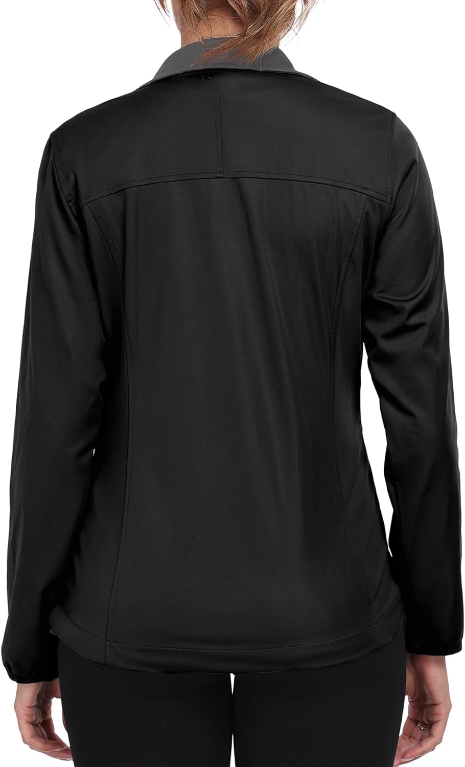 Little Donkey Andy Women's Lightweight Jacket Athletic Lapel Zip Up Workout Casual with 3 Pockets for Running Golf Hiking