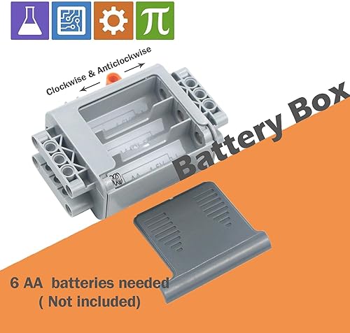 Miniatura 4 de Juego de motores, compatible con piezas técnicas, función de potencia de control remoto electrónico del motor, juguetes educativos de ladrillos