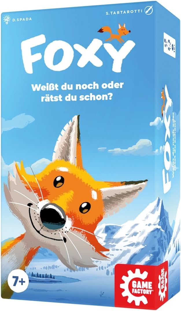 Game Factory 646083 Foxy, Fluffy Animals, Animal Memory Game from 7 Years, Family Game for 1-5 People, Card Game, Board Game