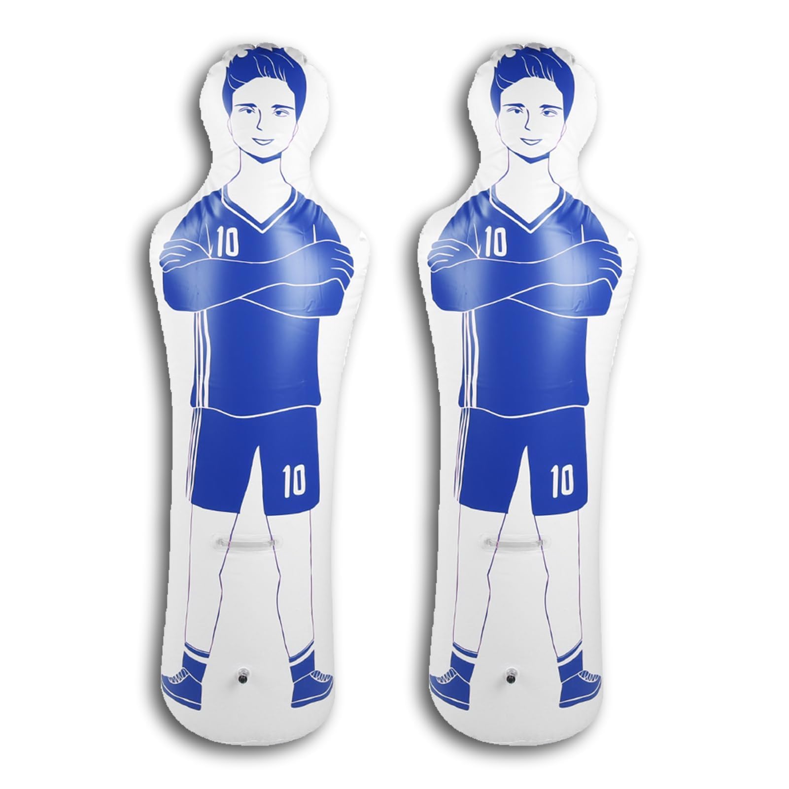 Gardien de But de Football Gonflable, 40x160cm/15,75x62,99 po Bouclier de Mannequin Football Mannequin d'air PVC Défenseur Mural Entraînement de Gardien pour Enfants Adultes (4Pcs)
