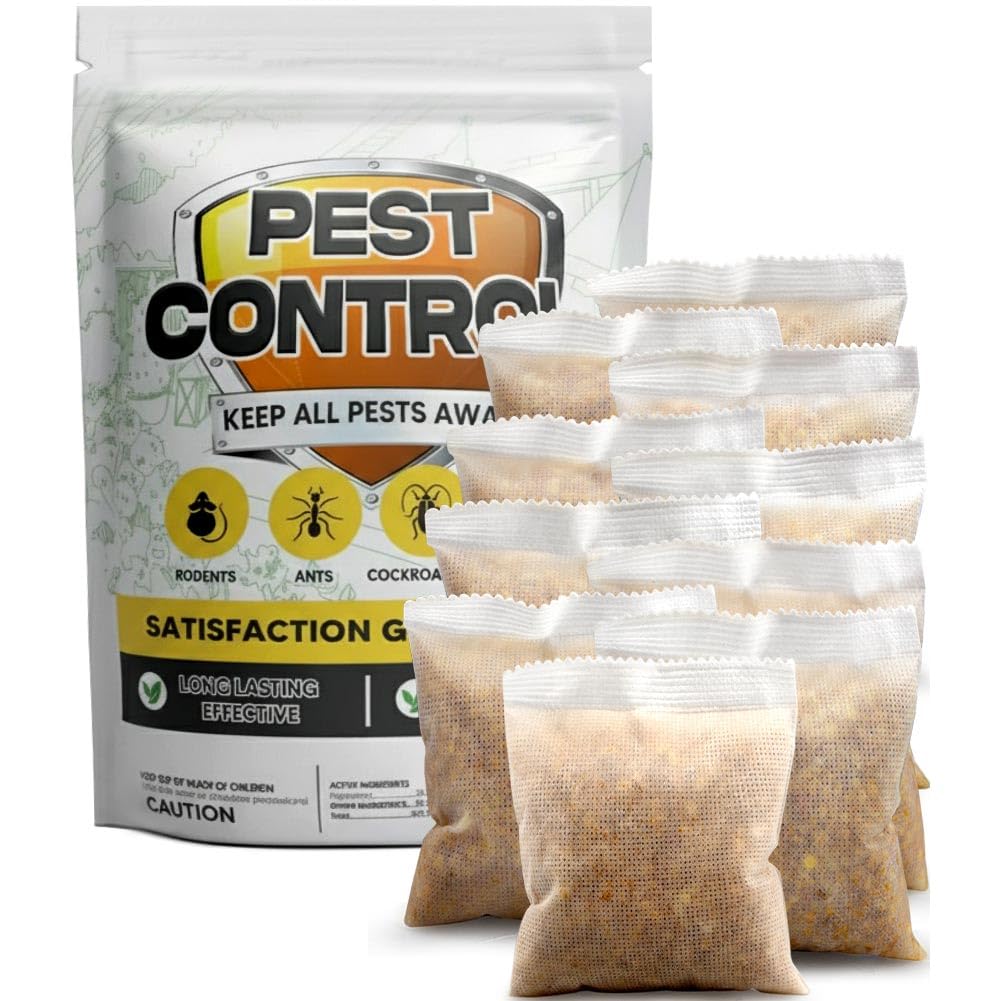 ADMUIPL Peppermint Pest Repellent, Indoor Rat & Mouse Repellent, Rodent Repellent for Home, Garden and Car, Helps Keep Mice, Rats, Mosquitoes, Spiders and Cockroaches Away, Better Than Ultrasonic-10P