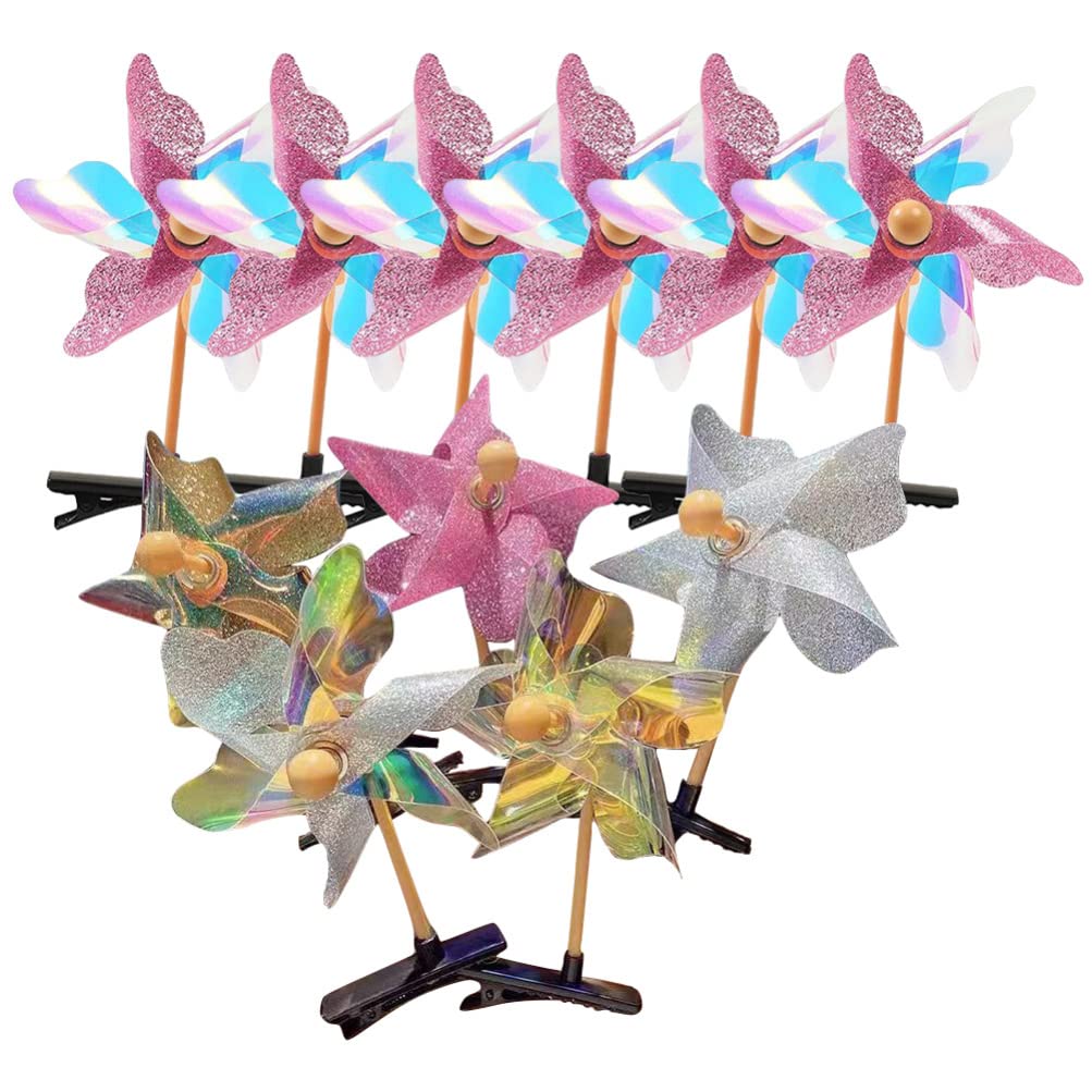 Amazon.com : Lurrose Sequins Hair Clips Pinwheel Hair  display picture 3