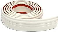 Vista 11 de COUKIU Moldura flexible para zócalo, base de goma para despegar y pegar, 2 pulgadas x 16.4 pies, base de vinilo autoadhesiva (extra blanco)