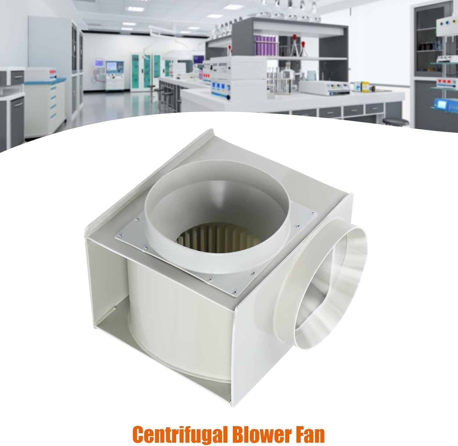 Ventilador extractor centrífugo de 300 W – Ventilador industrial para conductos, salida de 250 mm, para campanas de extracción de laboratorio, ventilación de polvo, humos y vapores