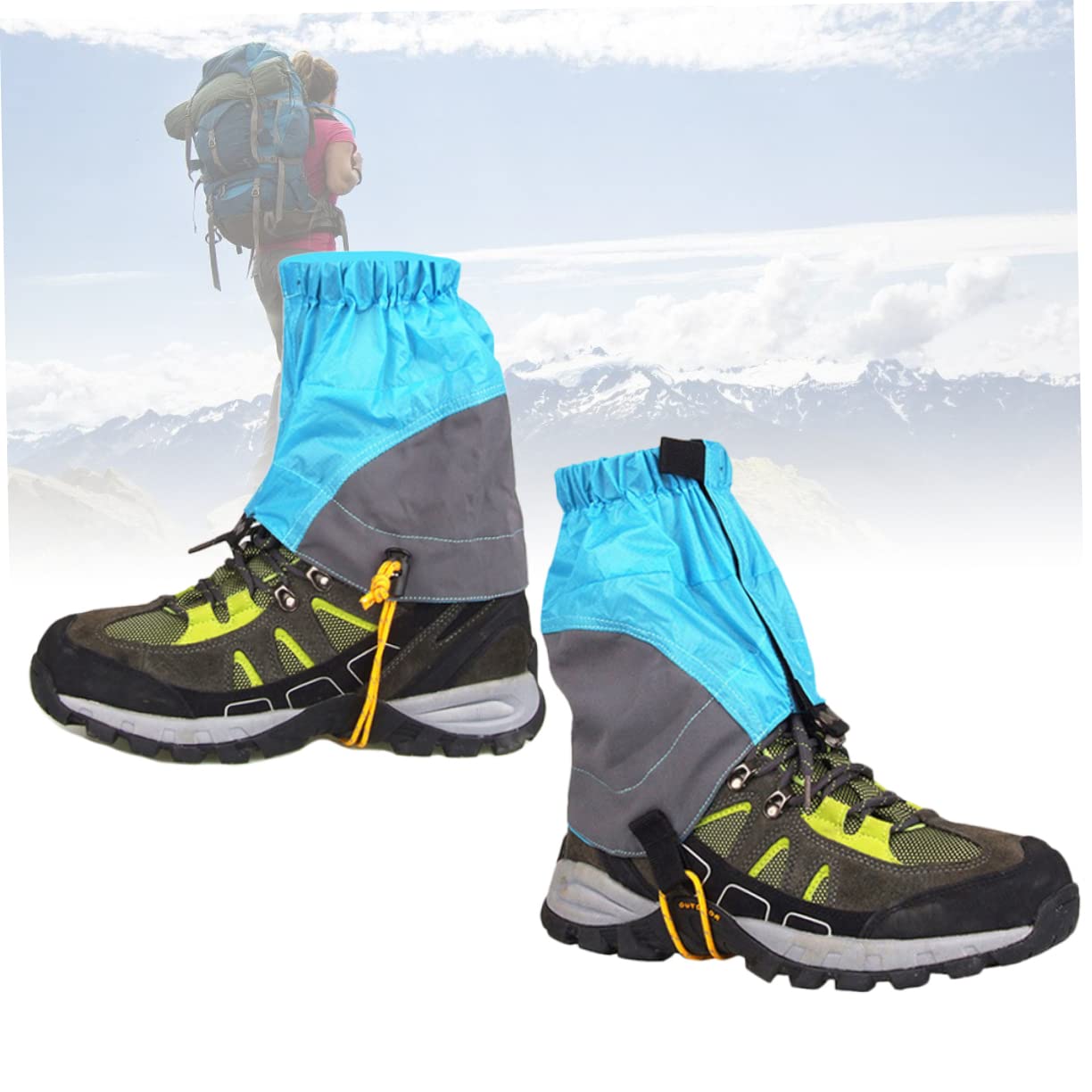 FOYTOKI Hunting Leg Gaiters for Hiking Low Ankle Waterproof Lightweight Adjustable Foot Covers for Outdoor Activities