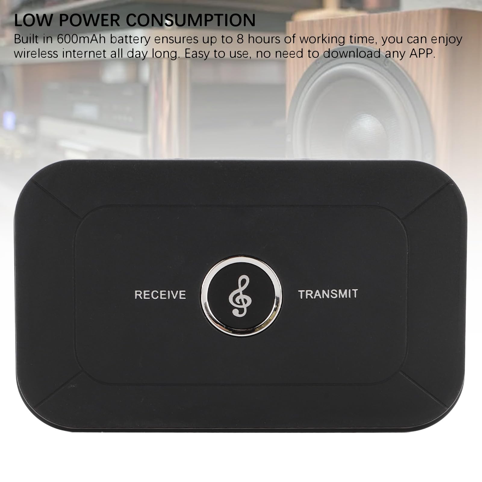 2 in 1 5.0 Adapter, Transmitter Receiver with ANC and AEC, HiFi for Phone Tablet, Supports Noise Suppression.