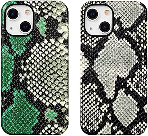 Housse iPhone 14 Plus cuir python anti-rayure et antichoc