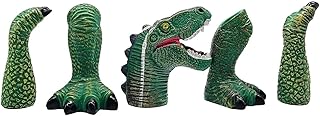 Juego de 5 artículos de broma a mano, diseño de animales, para cumpleaños, fiestas, cosplay, manos de bebé, color verde, talla única