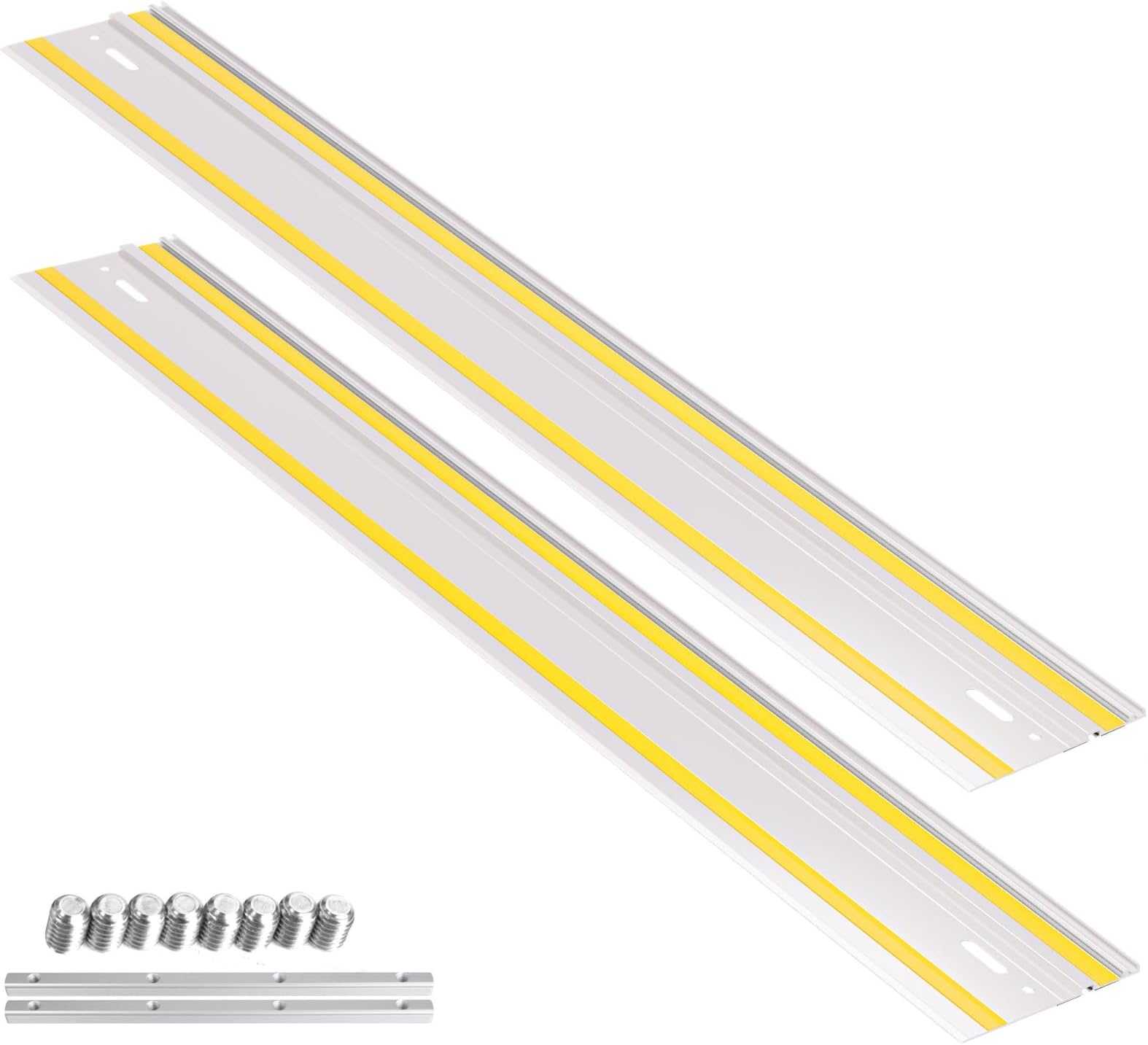 110" Track Saw Guide Rail for Festool – Two 55" Guide Rails with Connector, Compatible with Festool FS1400/2, Ideal for TS55/TS75 Track Saws and Long Cuts