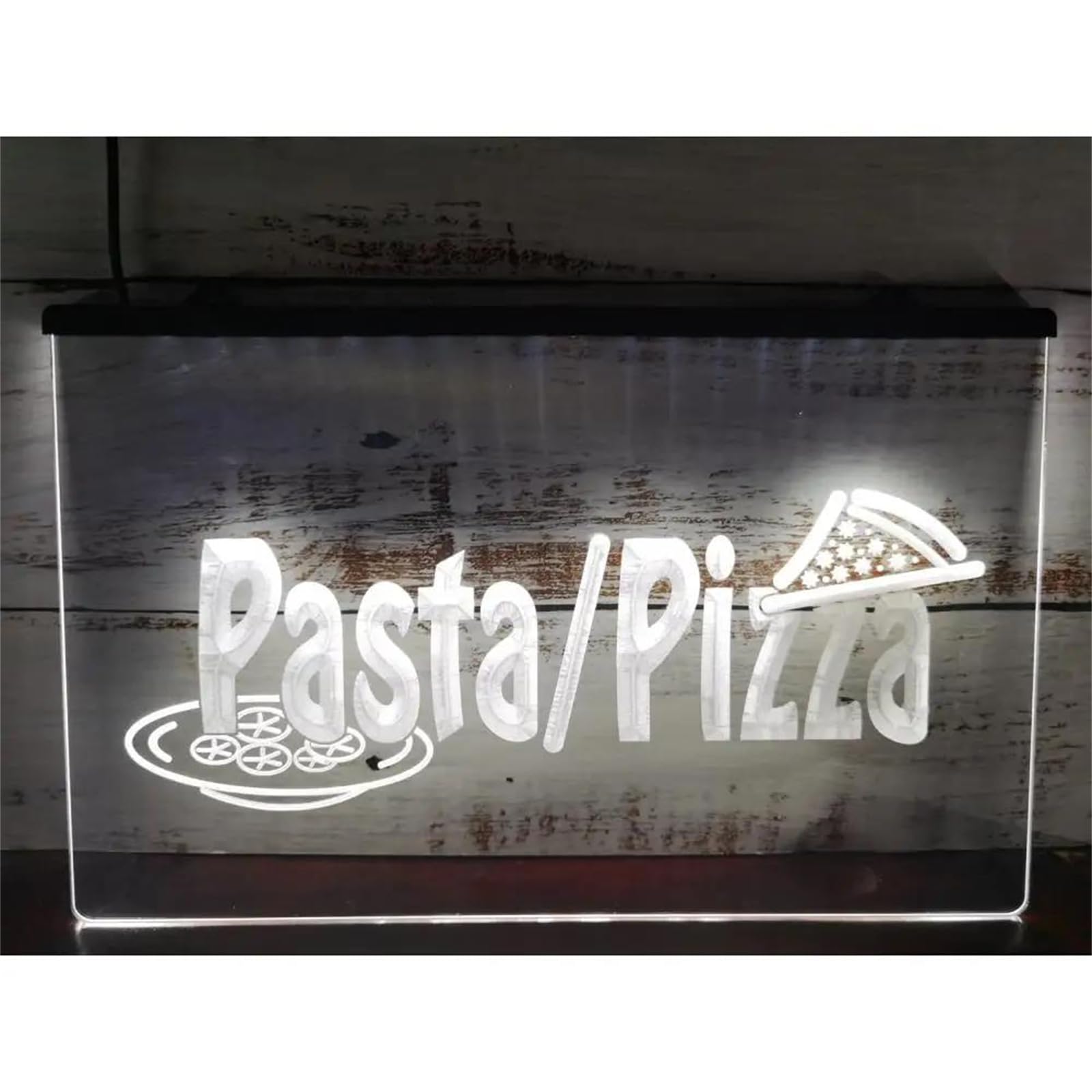 Letrero de neón para Tienda de Pizza y Pasta, Restaurante con Control Remoto de 24 Teclas, Luces LED de neón con atenuación para decoración de Pared, Letrero Luminoso USB,40x30cm