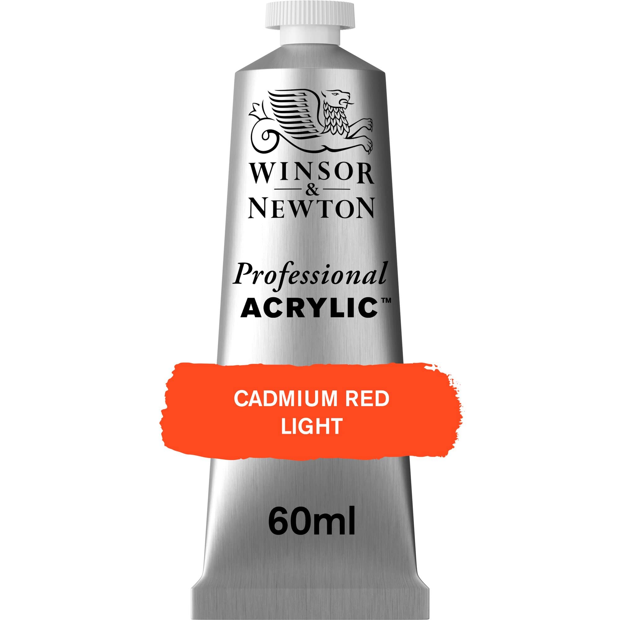 Winsor & Newton Professional Acrylic Paint, Cadmium Red Light, 60 ml Tube