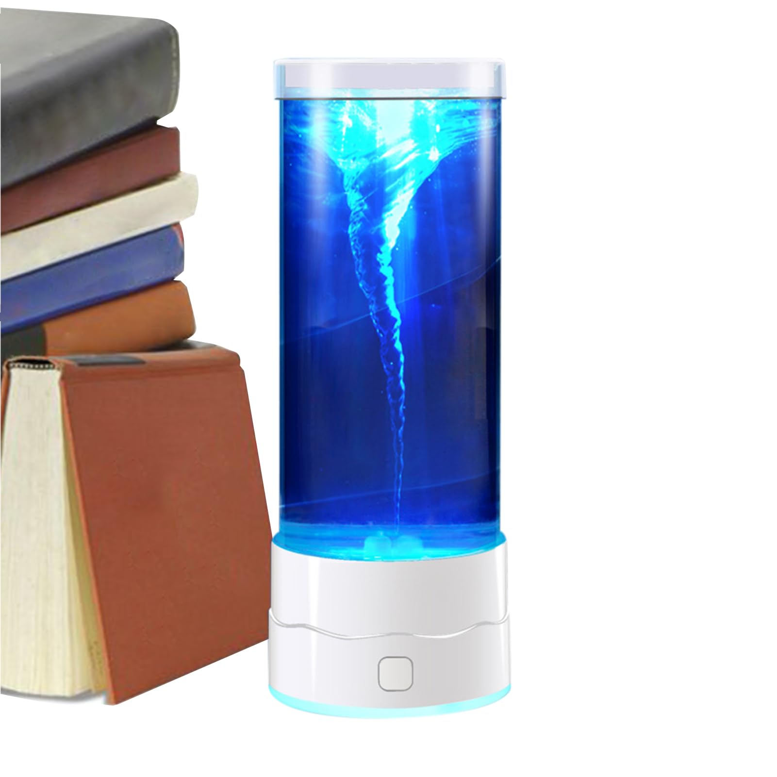 Cyclone Swirl Luminaire – Phare colonne liquide, luminaire d'ambiance hypnotique, tour à bulles circulante lisse, ornement sensoriel apaisant | Table de chevet d'appartement
