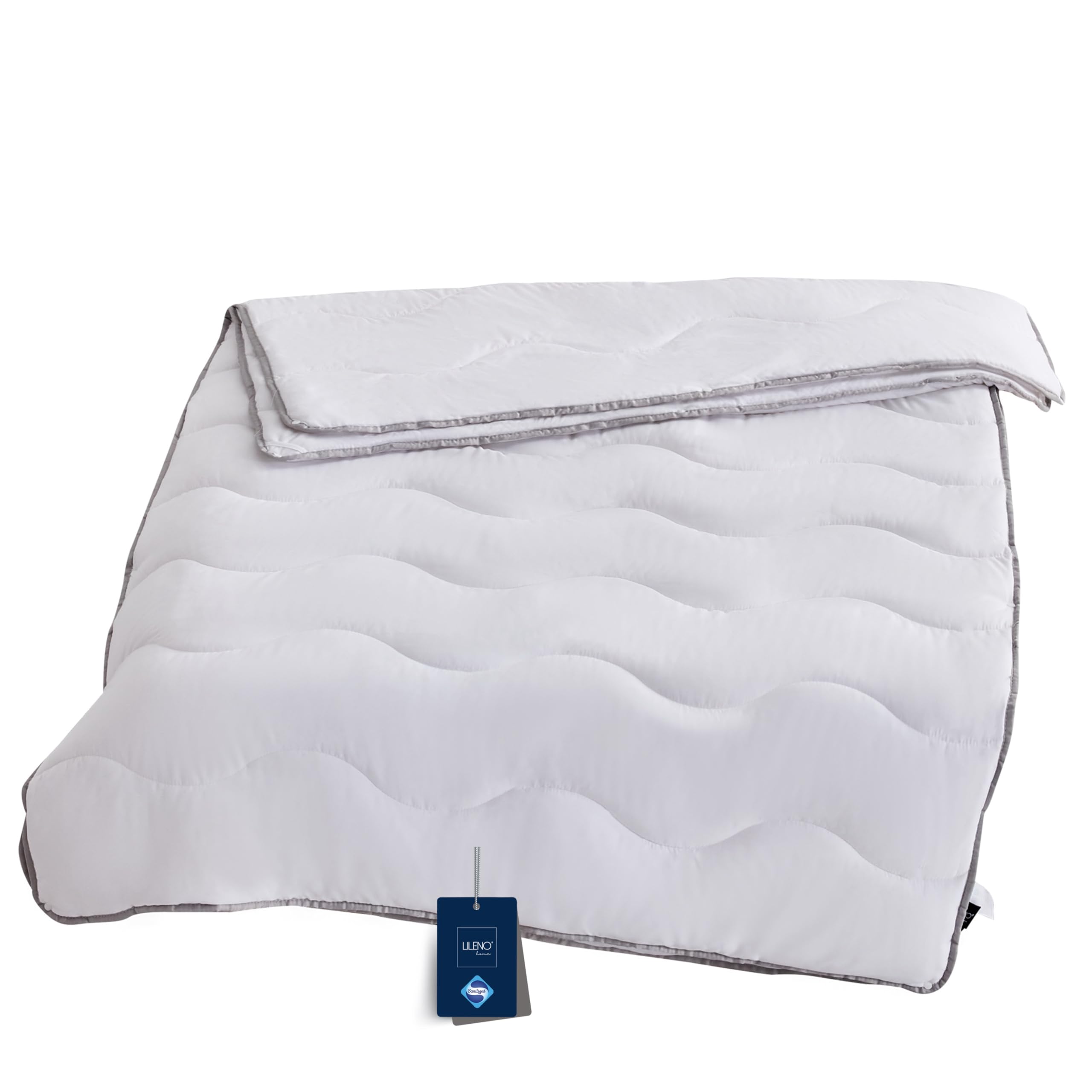 LILENO HOME Premium Winter Duvet 155 x 220 cm [Set of 1] with Sanitized Hypoallergenic - Extra Soft Duvet 155 x 220 cm as Quilt - Warm Winter Blanket - Boil-Proof up to 95°C