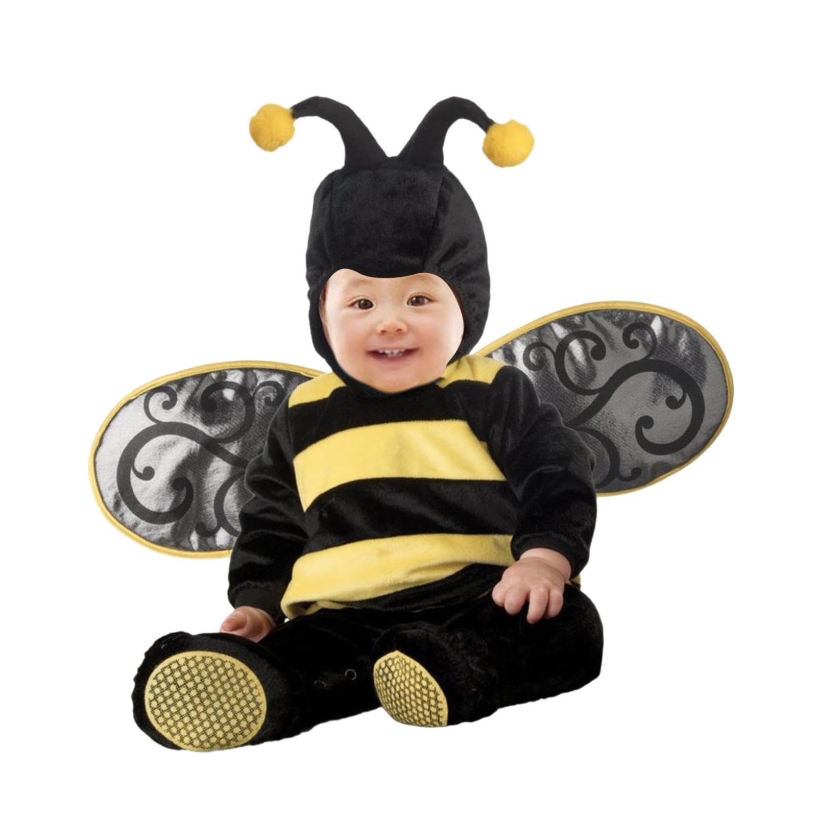Sharplace Costume da animale per neonati, costume di Halloween, abito divertente e originale, regalo originale, tuta con cappuccio, tuta cosplay per compleanno,