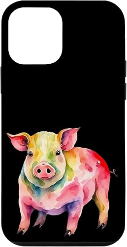 iPhone 12 mini Pig Colorful Design Pig Lovers Case