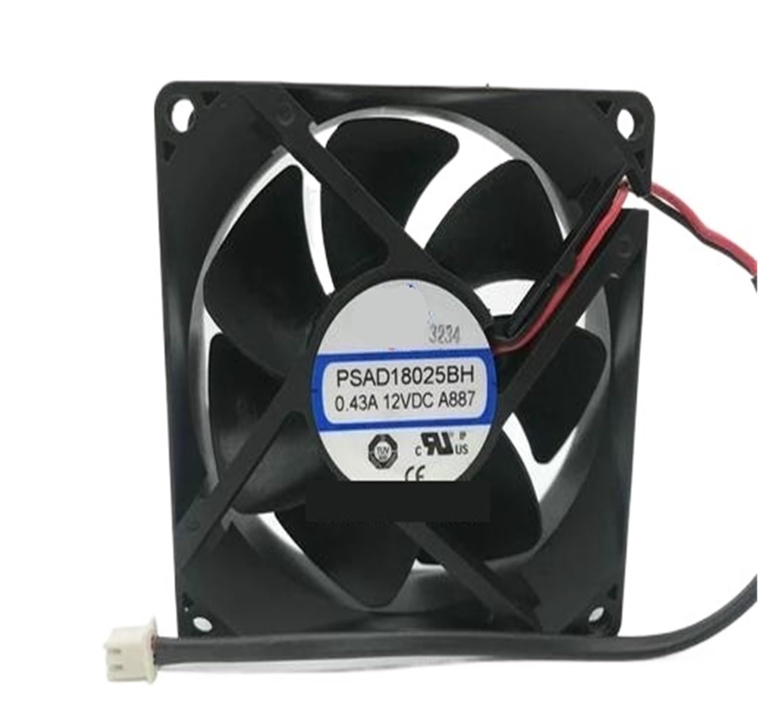 Ventilateur 3 Fils PSAD18025BH A500 DC12V 0,43A 8CM pour remplacement technique