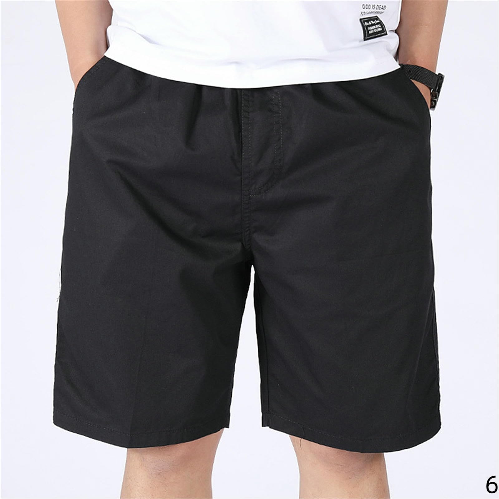 Pantaloncini Uomo Shorts di Cotone Estate Sciolte Sport Casual Cortometrali da Uomo-verde-4xl