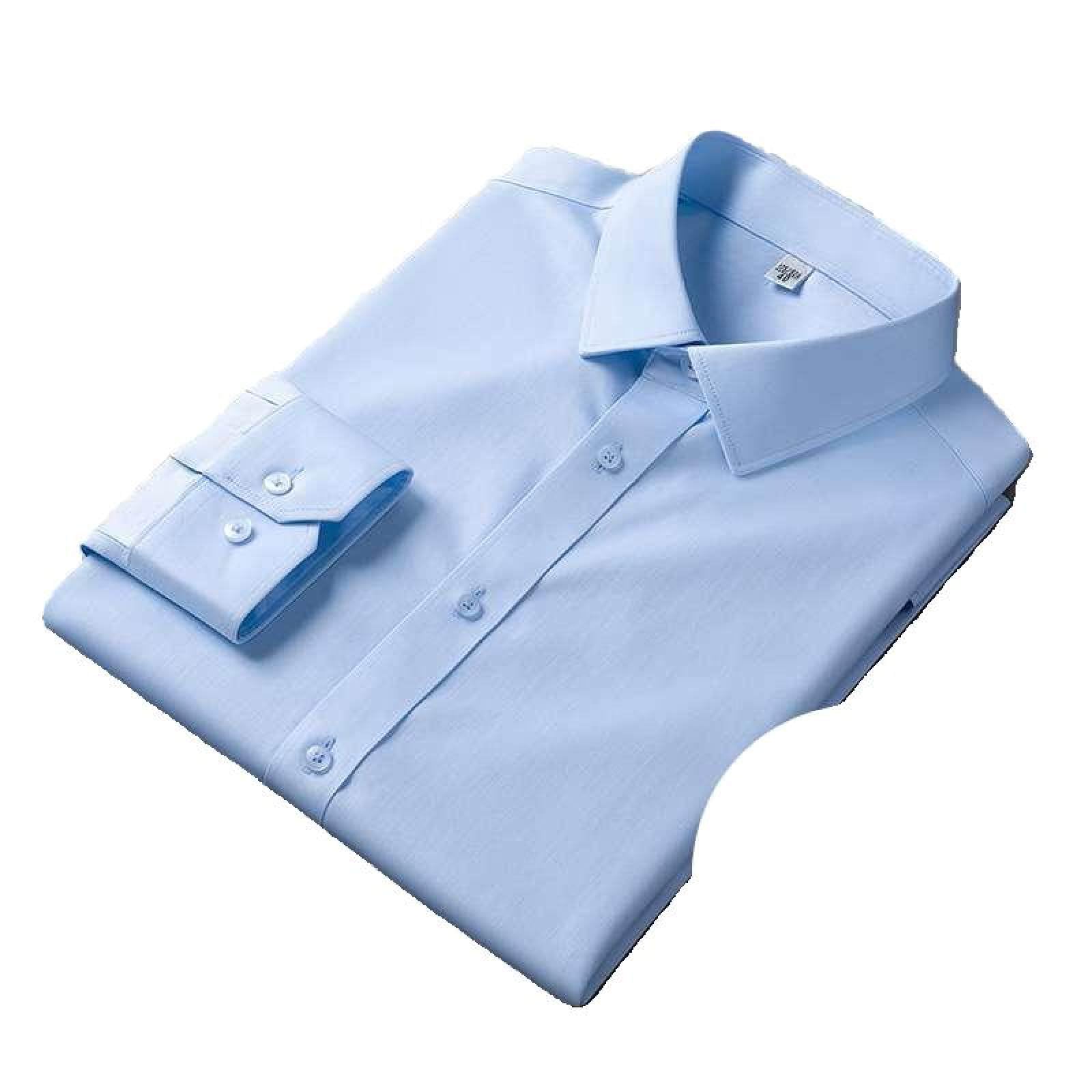 Business-Hemden Für Herren, Klassische, Solide Slim-Fit-Hemden Ohne Bügel, Langärmliges Herren-Baumwollhemd, Atmungsaktive Cardigan-Oberteile Für Party- Und Hochzeits-Smokinghemden, Schwar