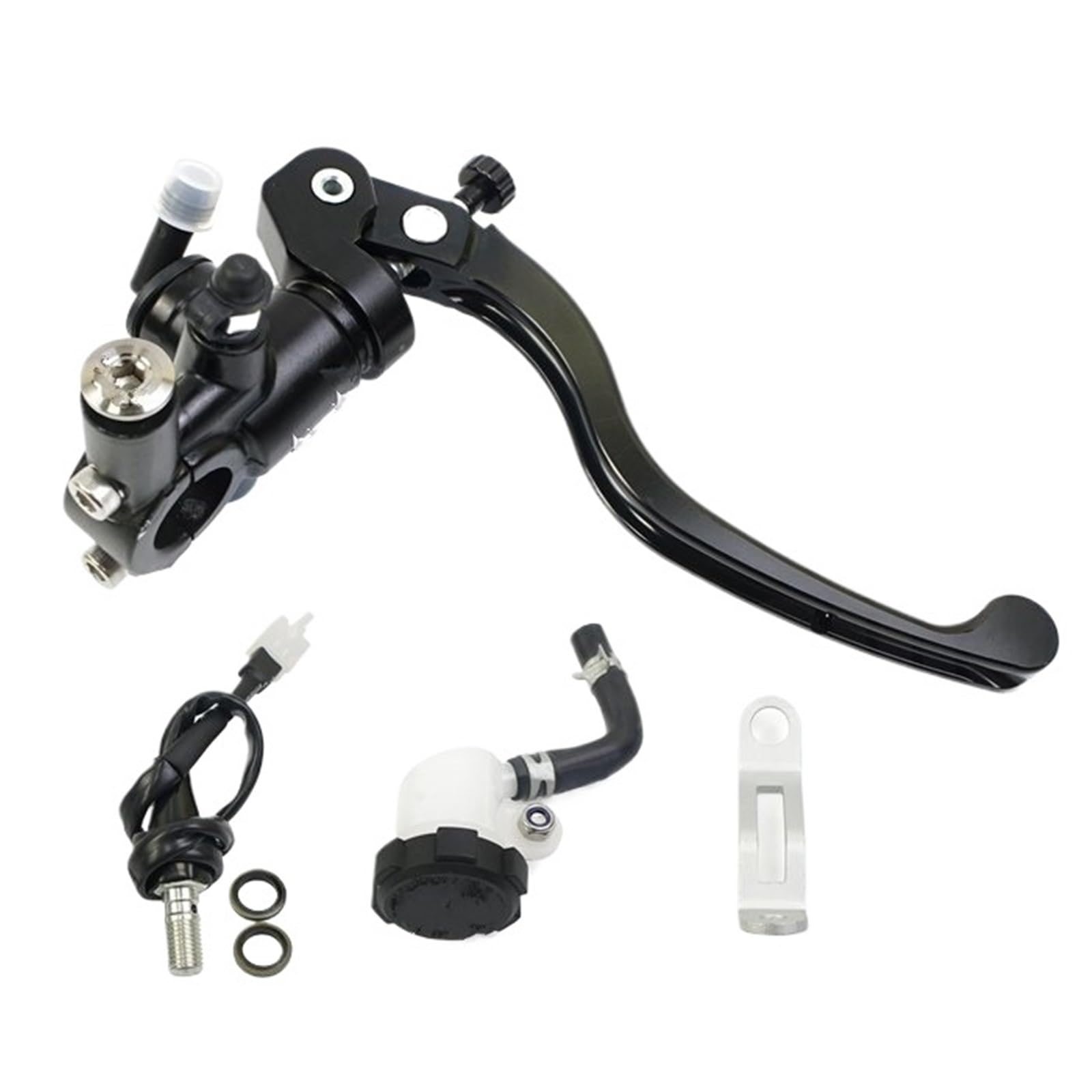 Ouvecr Black Right 17.5Mm Motorbike Brake Levers Radial Mounting 14Mm 16Mm 17.5Mm 19Mm Motorcycle Brake Clutch Master Cylinder Lever(Black Right 17.5Mm)