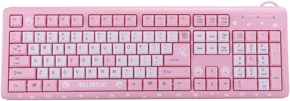 Amazon.com: fosa1 Wired Computer Keyboard, USB Ergonomic Keyboard, 104 ...