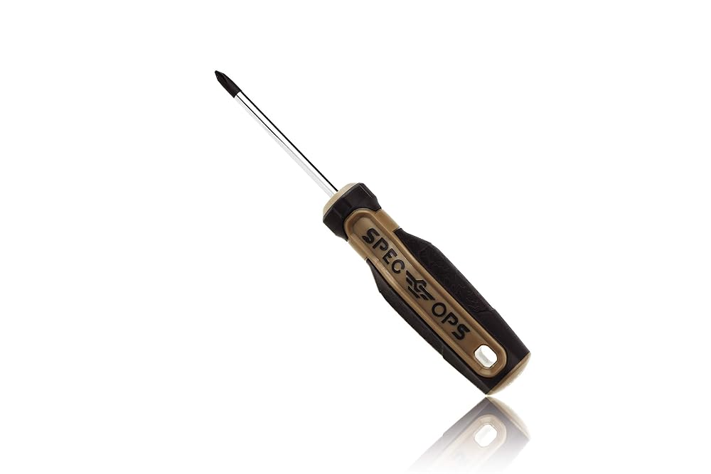 Spec Ops Tools Screwdriver for Professional Construction & Jobsite Use, Magnetic Tip, Square, #2 x 4"