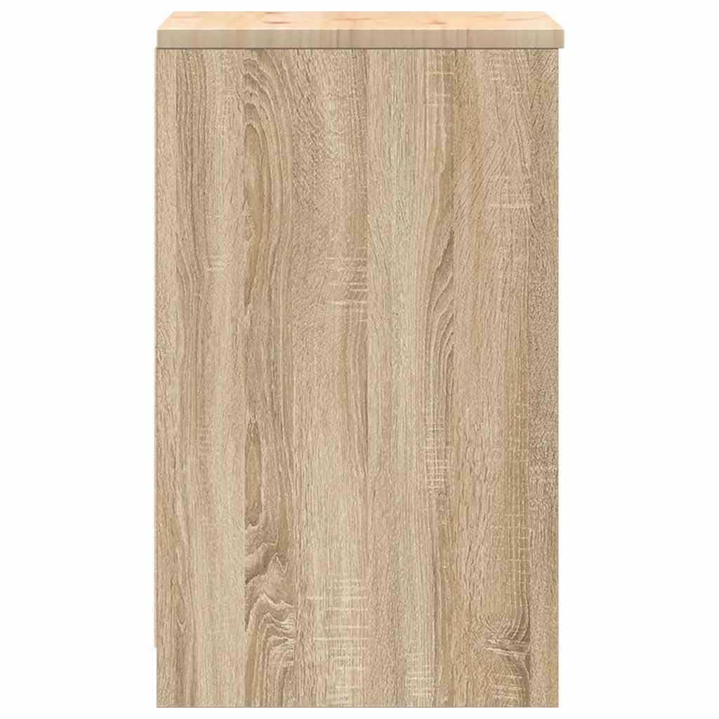 INLIFE Garagen-Aufbewahrungsschrank Sonoma-Eiche Massivholz Kiefer,Wirtschaft & Industrie,Gewerbliche Lagerung,Industrieschränke,Braun,20.95 KG,860564