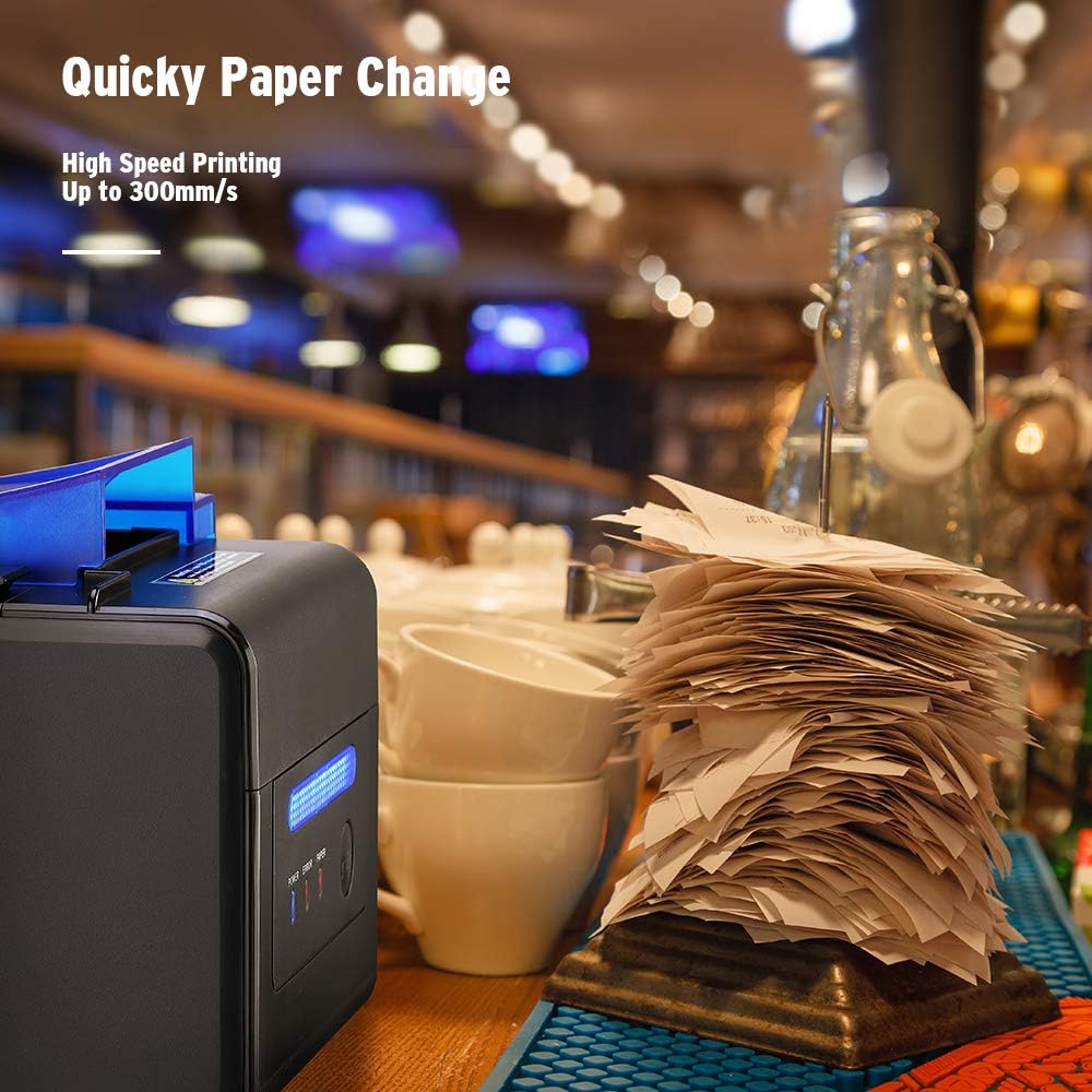 Uр Tо 40% оƒƒ MUNBYN POS Printer, 3.1 POS Receipt Printer 80mm Thermal Receipt Printer, Sound Alarm, Kitchen Printer with Auto Cutter, USB Serial Ethernet Support ESC/POS, Windows Desktop POS Bill Tickets Printer Uр Tо 40% оƒƒ MUNBYN POS Printer, 3.1 POS Receipt Printer 80mm Thermal Receipt Printer, Sound Alarm, Kitchen Printer with Auto Cutter, USB Serial Ethernet Support ESC/POS, Windows Desktop POS Bill Tickets Printer