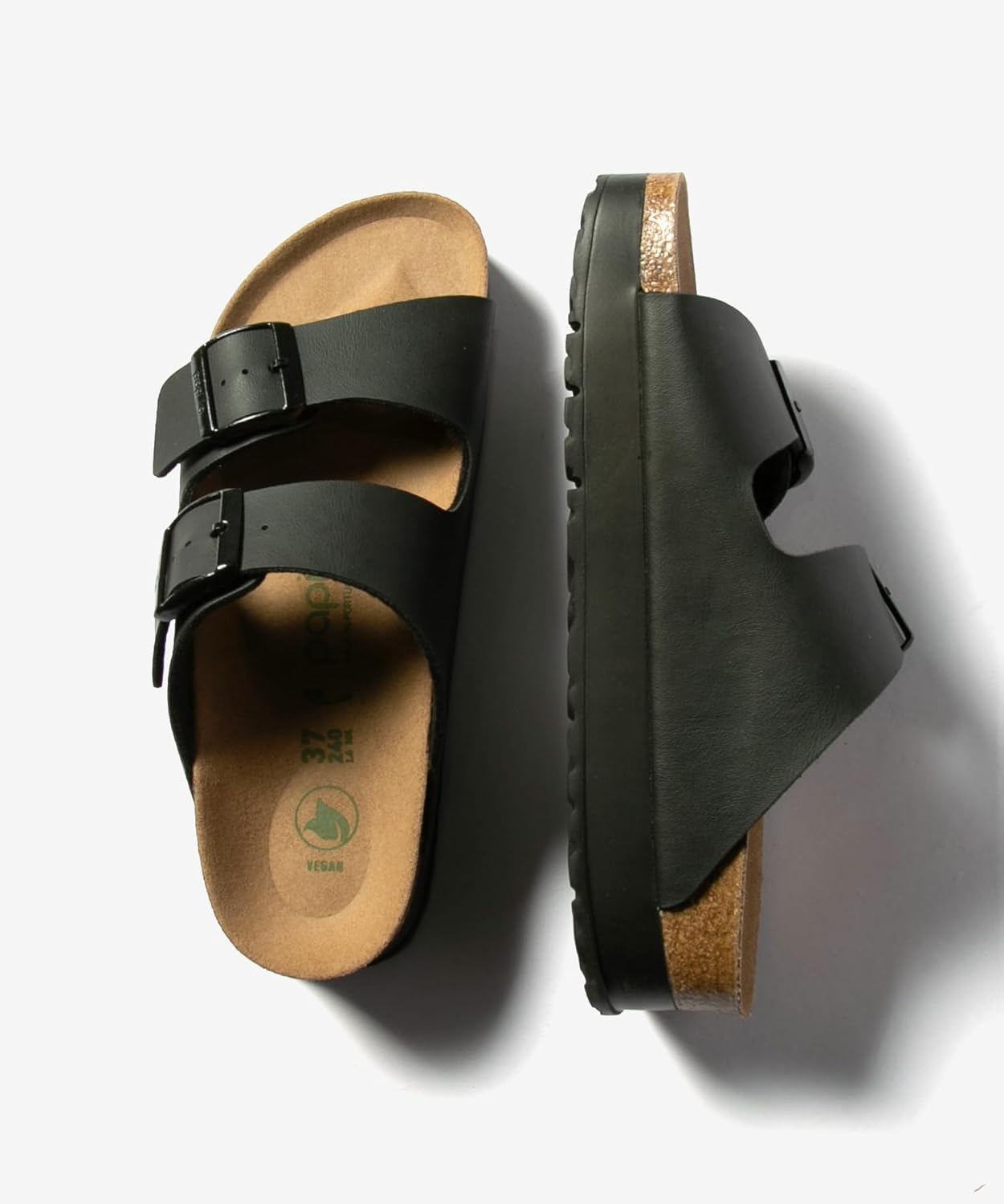 Birkenstock 1027395 Arizona Flex Platform Sandals, Black, 6 US