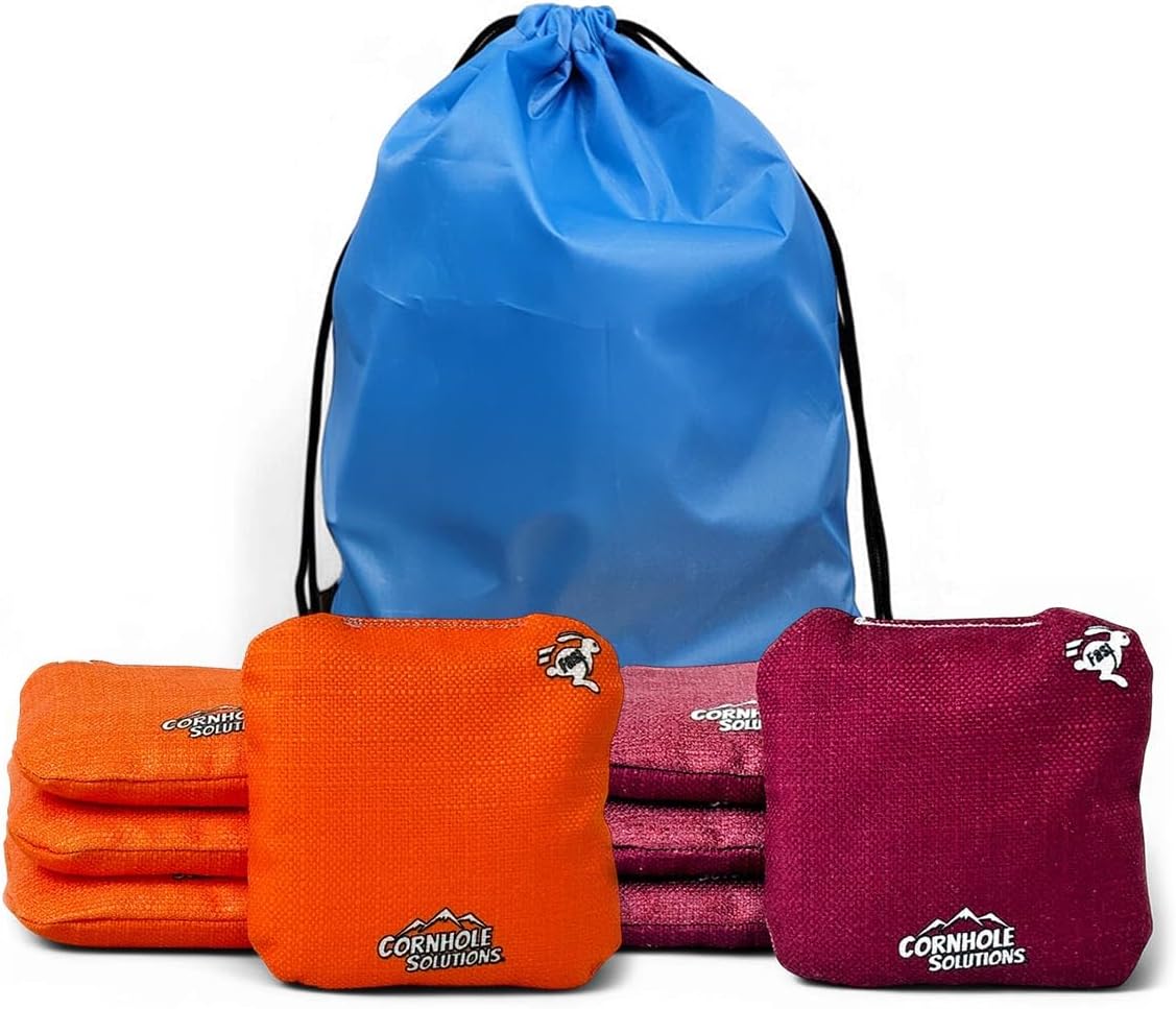 Cornhole Solutions PRO Tournament Cornhole Bundle – Regulation 4 ft x 2 ft Professional Set – ¾″ Baltic Birch Plywood – Folding Legs – UV Printed & Clear Coated – Made in USA