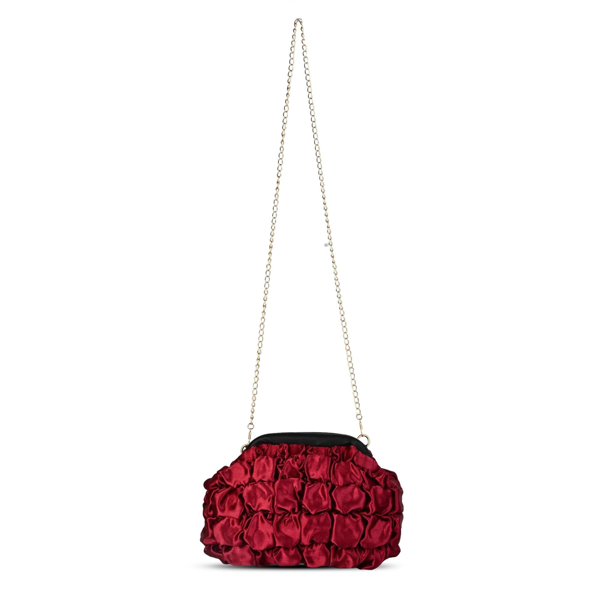 ensac Satin Clutch For Women | Cute Design Bag, Bridal Purse & Party Handbag Design With Detachable Chain – Party, Wedding & Special Occasion Clutch-picture-35