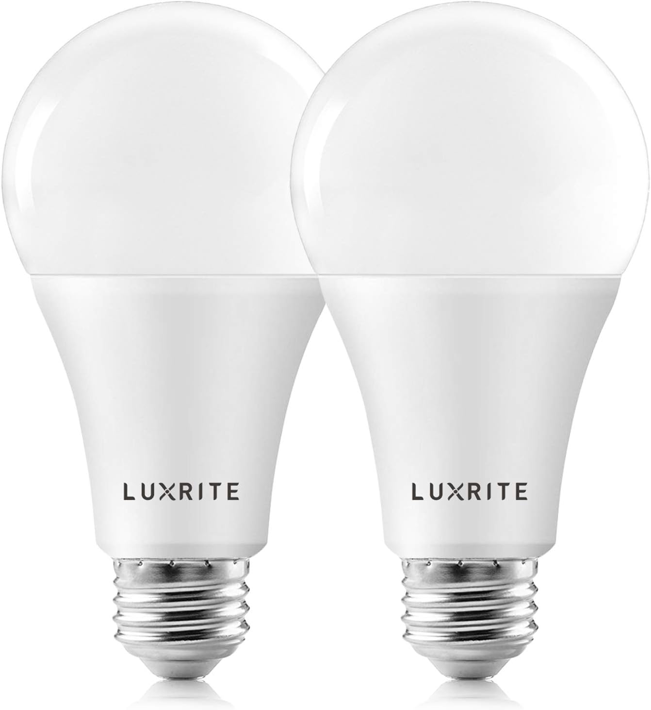 LUXRITE A21 LED Bulbs 150 Watt Equivalent, 2550 Lumens, 5000K Bright White, Dimmable Standard LED Bulb 22W, Energy Star, E26 Medium Base - Indoor and Outdoor (2 Pack)