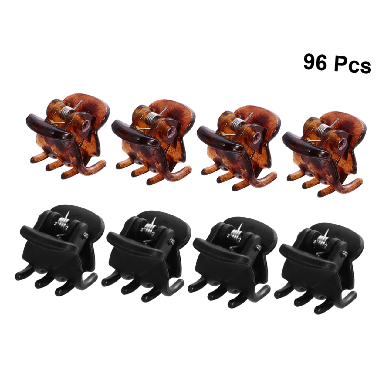 96 piezas Mini Pinzas de Pelo Plástico para Niñas y Mujeres Horquillas Pequeñas Antideslizantes Negro y Accesorios para Cabello para