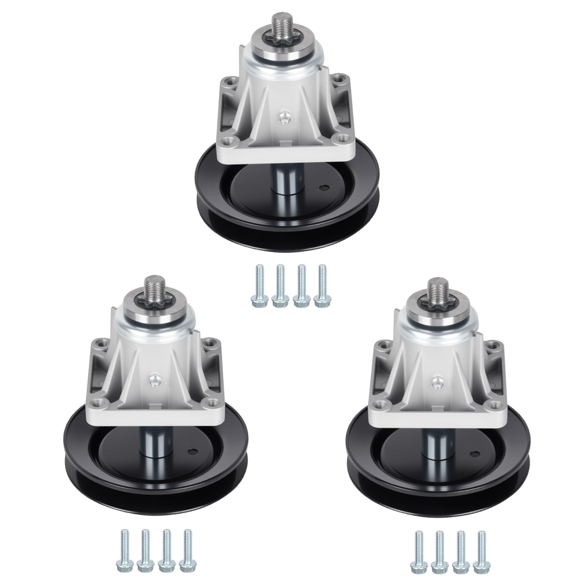 (Paquete de 3) Conjunto de husillo para 618-0660 918-0660 618-0660A 918-0660B 918-0625B Cub Cadet MTD 46" Cortacésped de cubierta