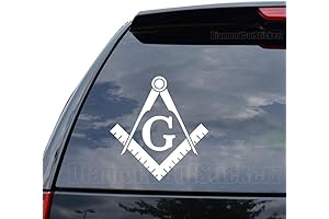Freemason Masonic Tools Decal Sticker for Automobiles, Trucks, Motorcycles, Windows, Bumpers, Laptops, and Walls
