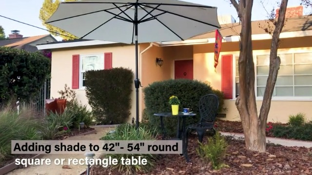 Simple Deluxe 9ft Outdoor Market Table Patio Umbrella with Button