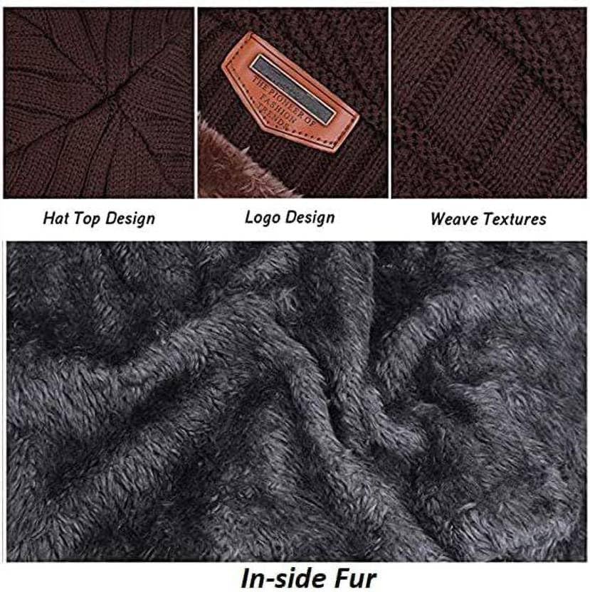 Brand Conquer Wool Beanie Cap & Muffler for Men & Women - Winter Woolen Cap with Neck Muffler - Soft Woolen Set (Brown, Free Size) 3
