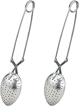 HIC Kitchen Snap Spoon Tea Infuser, 18/8 Stainless Steel, Set of 2, for Loose Leaf Tea and Mulling Spices