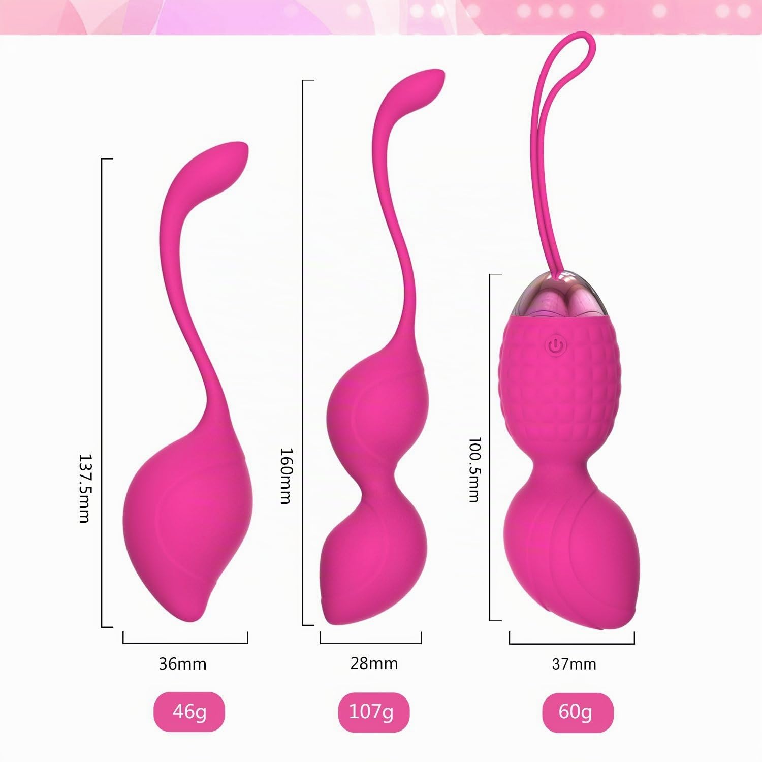 Boules de Geisha - Kegel Balls Kit 2 en 1 pour les débutants, balles Kegel pour le serrage, recommandées par les médecins pour le contrôle de la vessie et les exercices du plancher pelvien