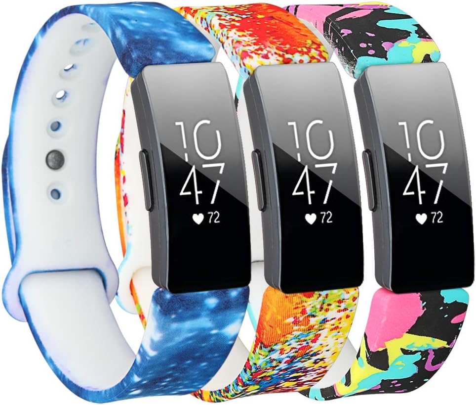 Molitececool Soft TPU Wristband Compatible for Fitbit Inspire HR/Fitbit Inspire Bands Adjustable Strap Replacements Accessory for Fitbit Inspire HR Small Large Size for Men Women