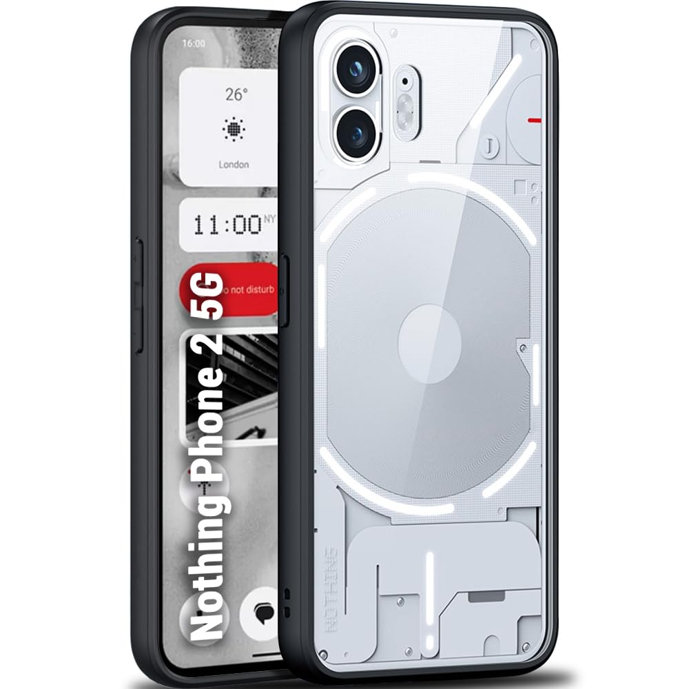 TheGiftKart Ultra-Hybrid Crystal Clear Back Cover Case for Nothing Phone 2 (Slim Fit Shockproof Design | Camera Protection Bump | Transparent Back Cover for Nothing Phone 2 | PC, TPU | Black Bumper) (B0C9HT2SVD) Amazon Price History, Amazon Price Tracker