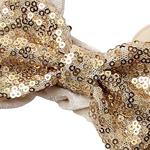 5 Pieces Mouse Ears Hair Scrunchies, Betterjonny Sequin Bows Velvet Scrunchies Elastic Hair Band Cute Hair Ties Ponytail Holder For Women Girls Adult Kids Christmas Party Decoration Multicolor Mermaid #TOP2