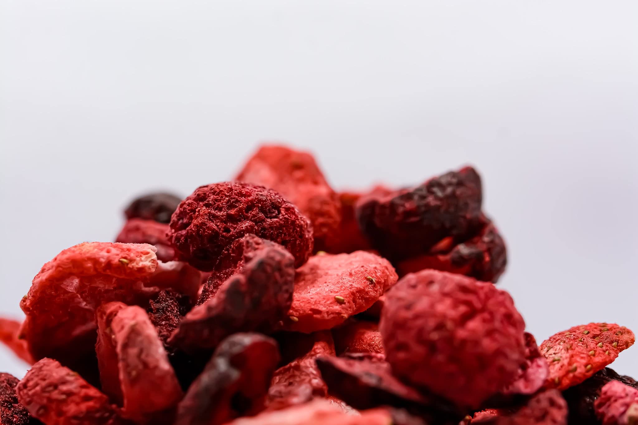 Food-United ROTE FRÜCHTE MIX GEFRIERGETROCKNET 5kg bestehend aus Himbeeren Erdbeeren und Kirschen für Müslis Naturjoghurt Smoothies natürlich süß ohne Zusatzstoffe