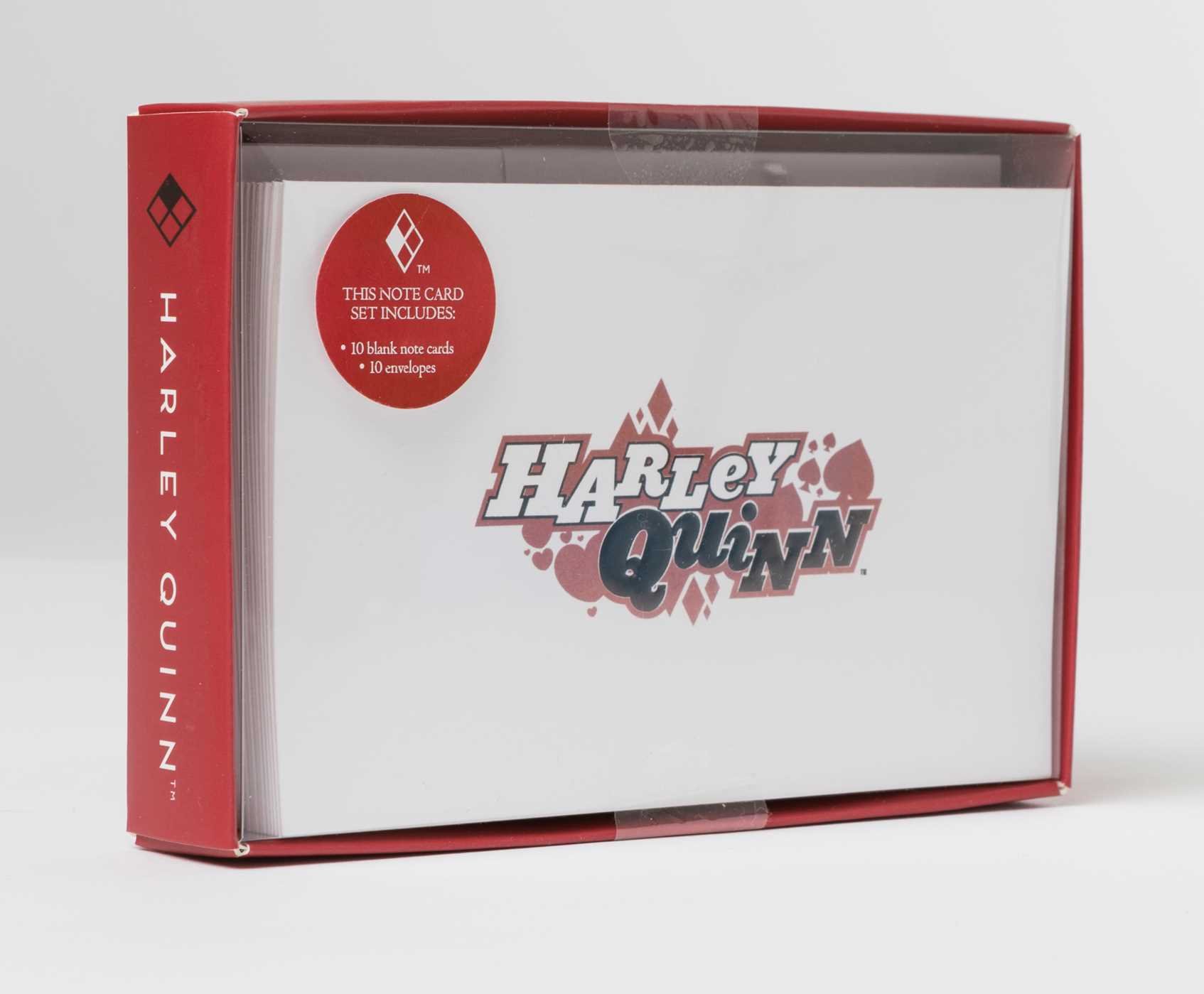 Harley Quinn Foil Note Cards DC Comics : papeterie geek, cartes de vœux et enveloppes
