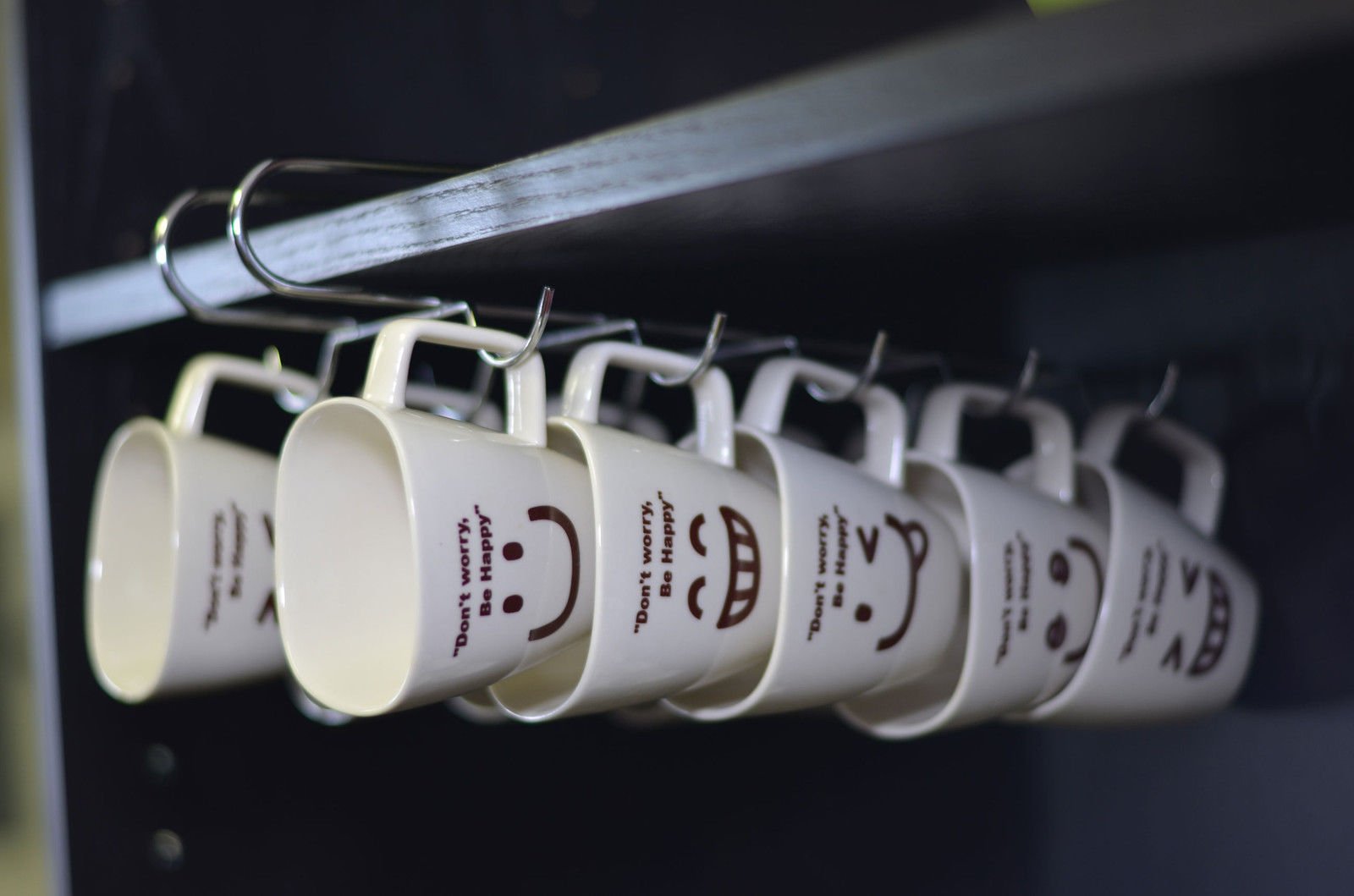 Mug Hook Chrome Under Shelf Mug Cup Rack Metal Storage Holder