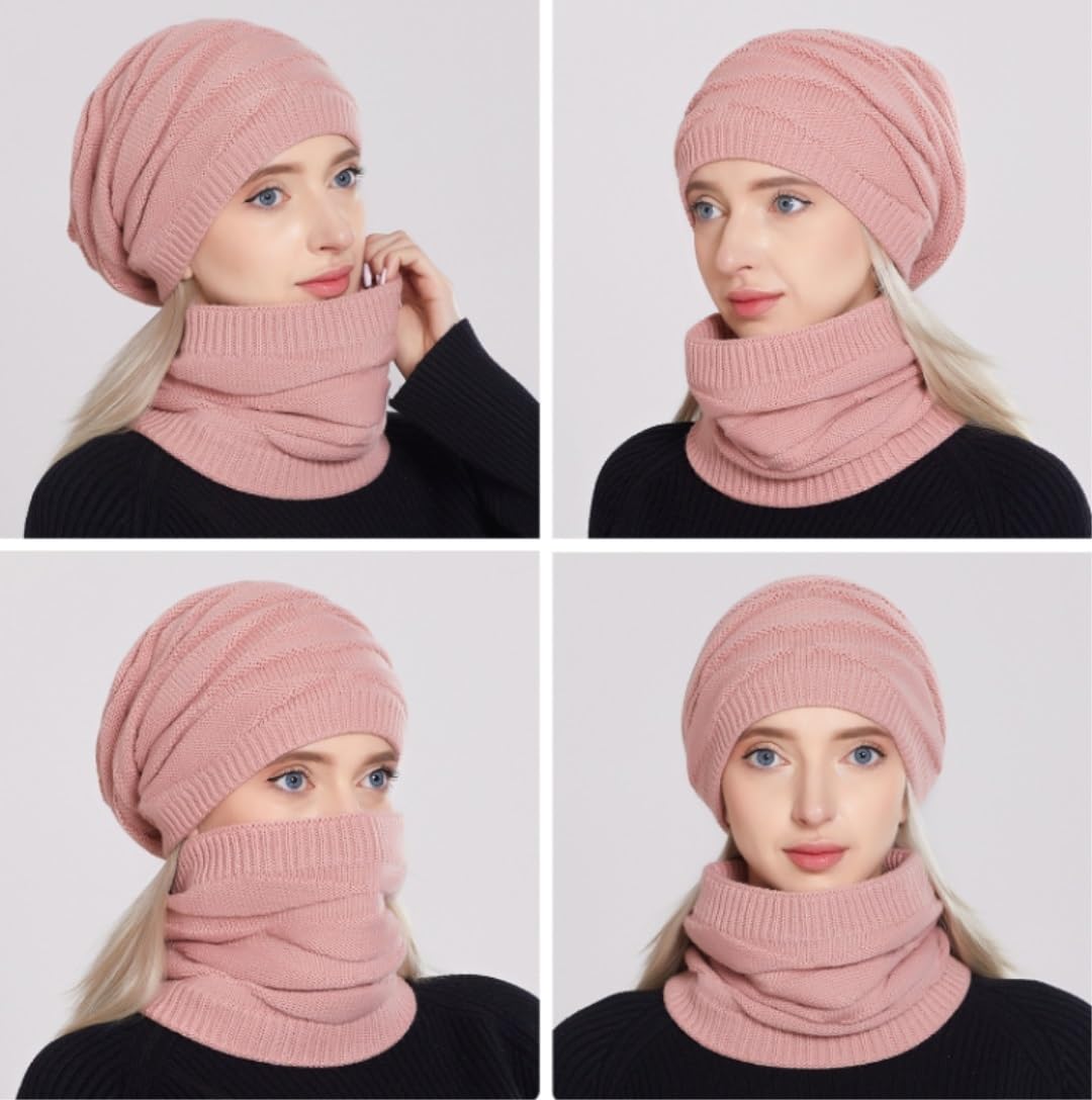 Cappello Invernale Berretto da Uomo Invernale Slouchy Beanie per Ragazzi Caldo Cappello Foderato Spesso Berretto con Teschio Lavorato A Maglia Cappello Caldo(G)