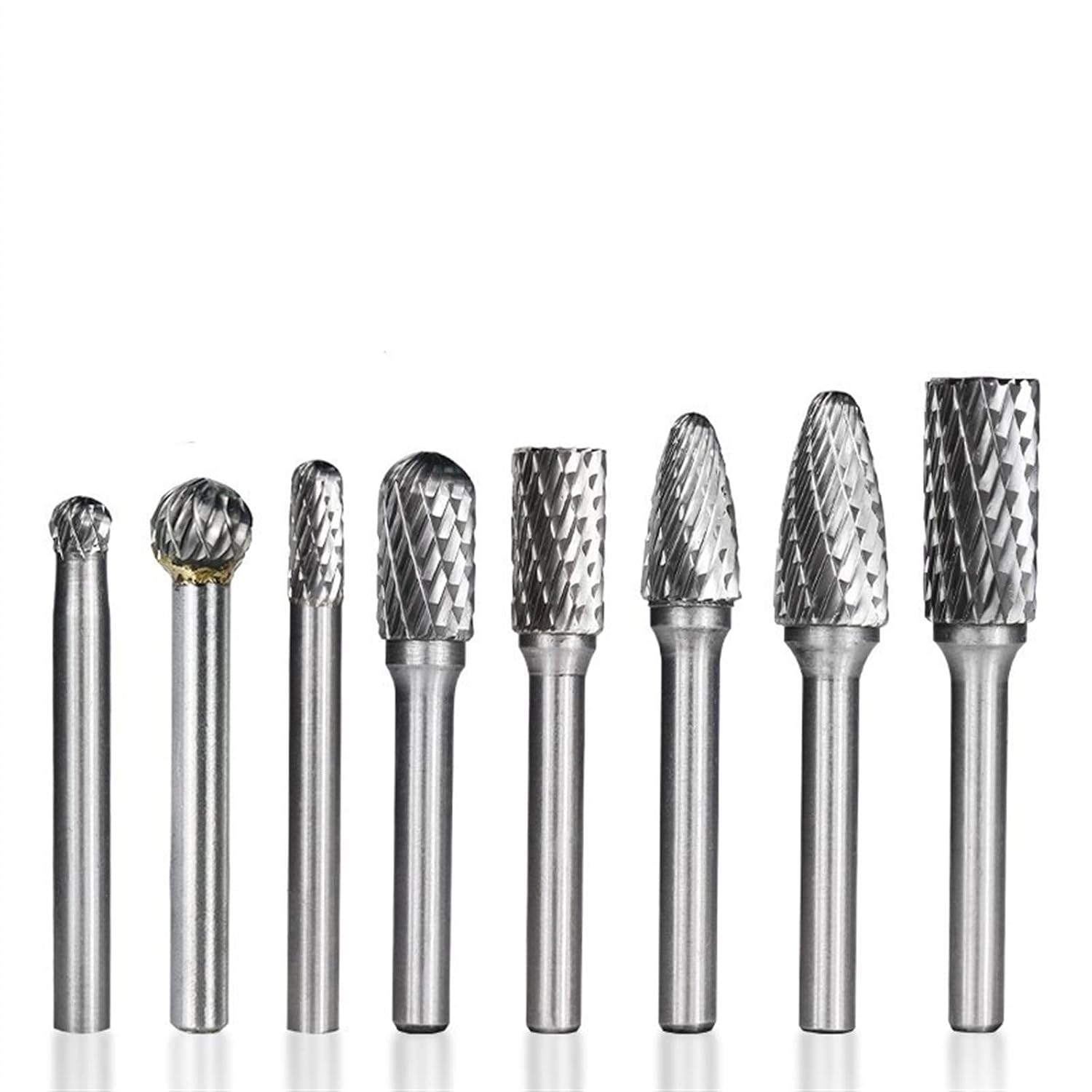6mm-12mm Carbide Burr Drill Bits for Engraving 6mm Rotary Cutter Rotary File for Metal Hand Tool 8 Pcs/Set