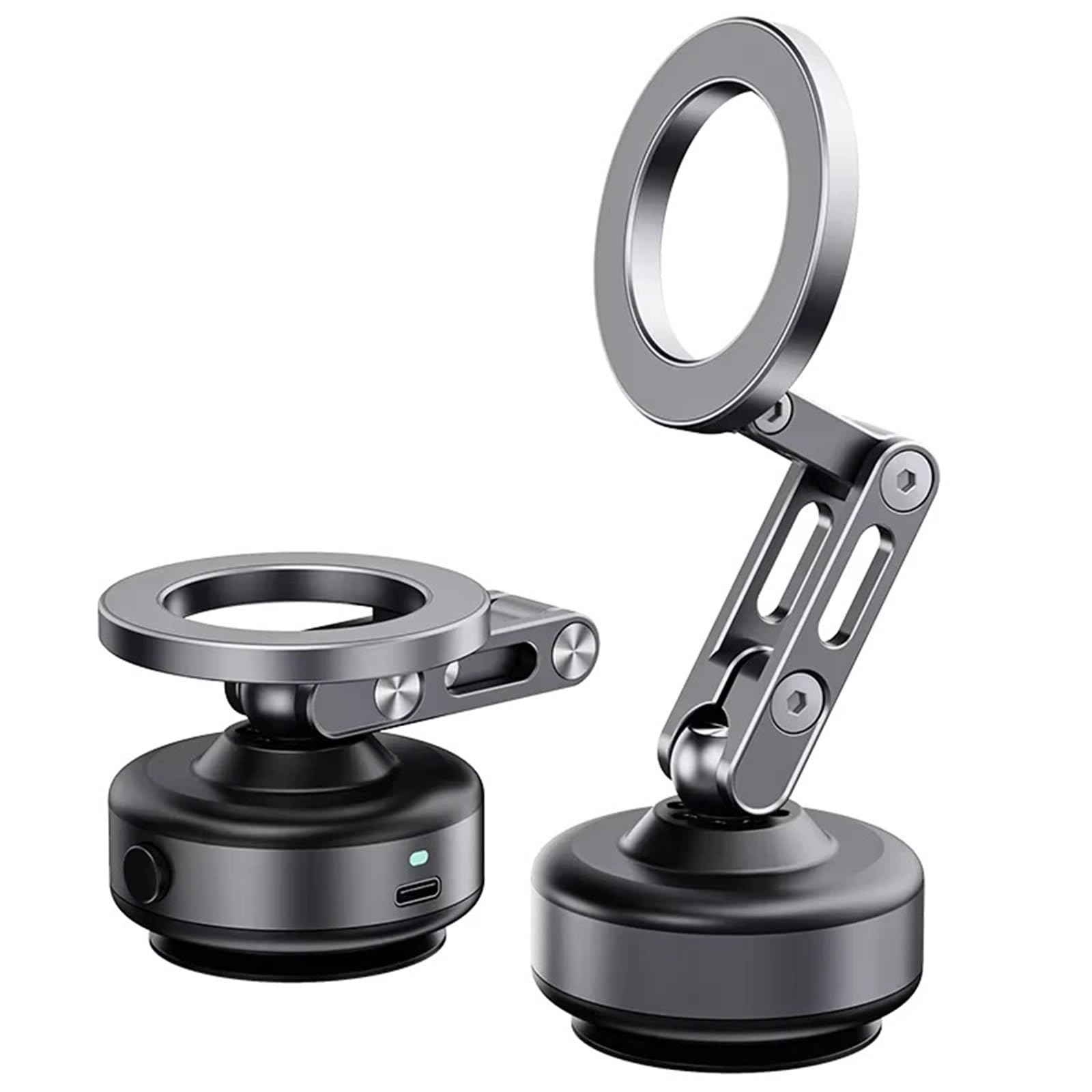 Magnetic Vacuum Adsorption Car Mount Mobile Phone Holder Foldable 360 Rotation Aluminum Alloy Suitable for Smartphones