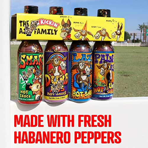 Kickin' Family Hot Sauce Gourmet Gift Set – 5Oz. 4 Pack - Try If You Dare! – Perfect Ultimate Gourmet Gift For The Hot Sauce Fan #TOP5